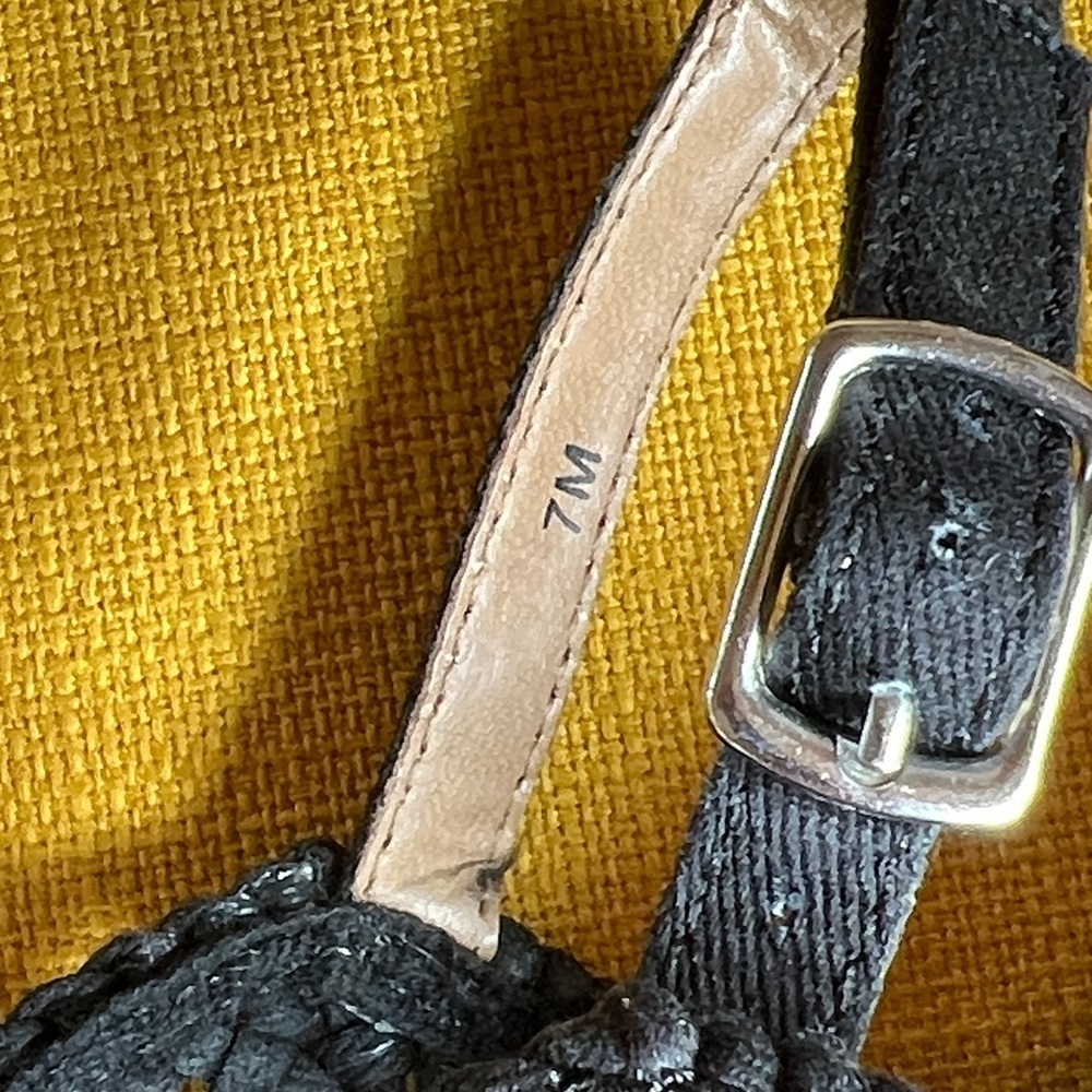 Jellypop Wedge Black Woven Sandals - Picture 5 of 9